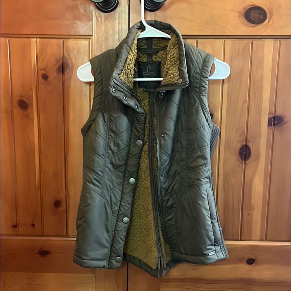 Prana Brown Sherpa Lined Vest